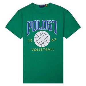New Polo Ralph Lauren Volley Classic Fit Jersey Graphic T-Shirt (Green) - XL